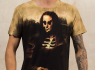 Pánské tričko celopotisk Mona Lisa Skeleton  
