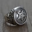 OCELOVÝ PRSTEN BAPHOMET Satan Ring  