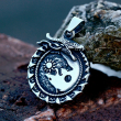 Přívěsek chirurgická ocel VIKING Ouroboros Fenrir Wolf  