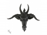 Dekorace na zeď BAPHOMET The Goat of Mendes  