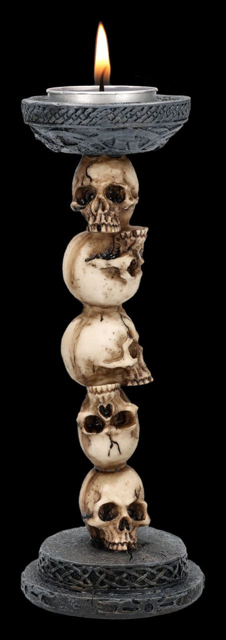 Svícen Skull column  