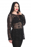 Dámský gothic TOP Black BFF NET  
