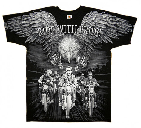 Motorkářské tričko RIDE WITH PRIDE FAN-T171  