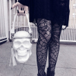 Kabelka taška KILLSTAR - Grave Digger Skull WHITE K-BAG-F-2938-WH  