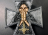 Krabička na cetky - šperkovnice IRON CROSS SKULL  