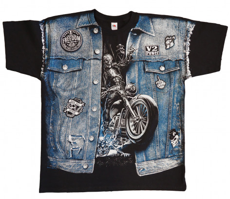 Motorkářské tričko BIKER JEANS VEST  