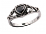 Prsten chirurgická ocel Black Heart  
