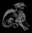 Figurka/soška malý drak Black Dragon 6  