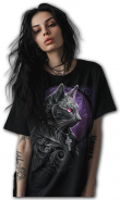 Gothic tričko s kočkou Spiral CELTIC WHISKERS XXXXL  