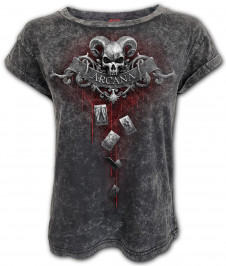 Dámské tričko s lebkou DEATH TAROT ACID TR478164 XXXXL 