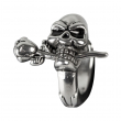 Náušnice chirurgická ocel Lebky - Skull with rose  