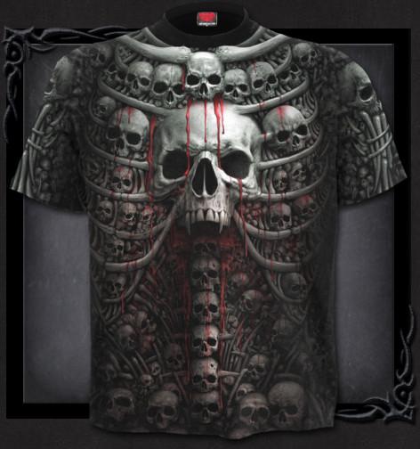 Metalové tričko Spiral Death Ribs WR156606 POZOR VĚTŠÍ ROZMĚRY!!!  
