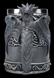 Půllitr korbel (400 ml) Celtic Large black dragon  