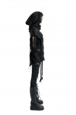 Kapuce Black fox scarf-hood FAN-S125  