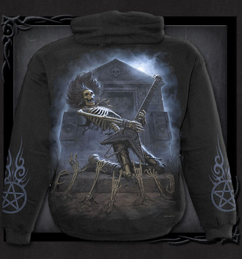 Mikina Spiral s odepínacímí rukávy DEATH METAL TR231806 SHB   