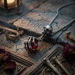 Přívěsek chirurgická ocel lebka - Skull ball hand RED Přívěsek chirurgická ocel lebka - Skull ball hand RED