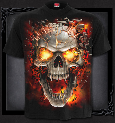 Metalové tričko Spiral Exploze lebky XXXXL SKULL BLAST TR428601  