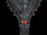 Kalich pohár Drak Dragon glass, black with red stones  
