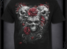 Tričko Spiral Lebka a růže SKULLS N ROSES DS140600 Tričko Spiral Lebka a růže SKULLS N ROSES DS140600