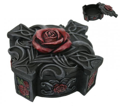 Šperkovnice s růží Medieval box with rose  