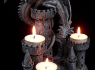 Svícen s drakem Black dragon Tea light holder  