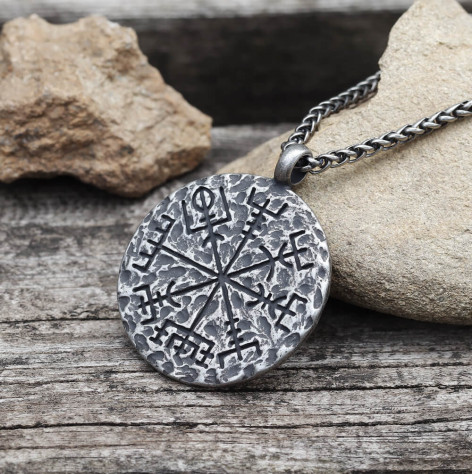 Přívěsek chirurgická ocel VIKING Helm Of Awe Vegvísir  