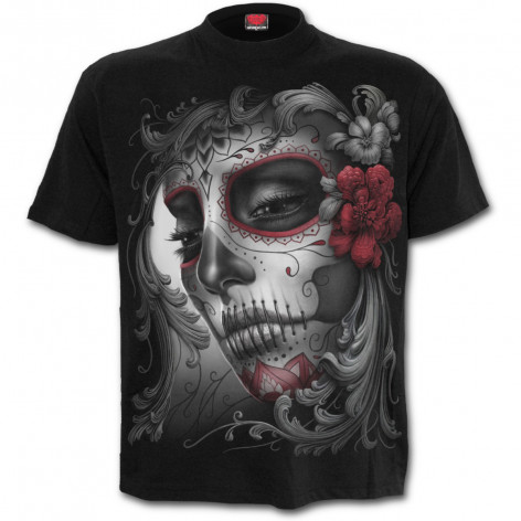 Unisex Tričko Spiral MUERTA - SKULL ROSES DT237698  