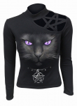 Dámské Tričko Spiral Kočka BLACK CAT Pentagram DT153494  