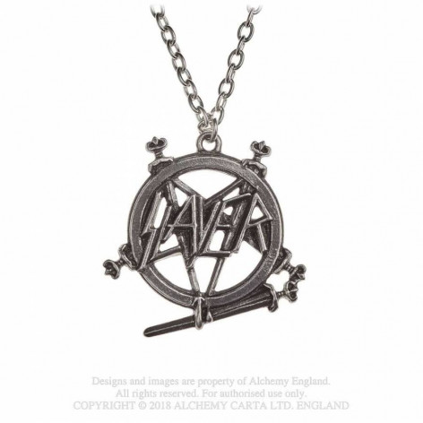 Přívěsek Alchemy Gothic - Slayer: Show No Mercy Pentagram logo  