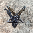 Přívěsek chirurgická ocel Baphomet Horned Skull Pentagram BRONZE  