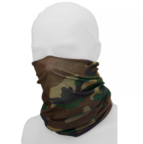 Multifunkční šátek/rouška nákrčník na motorku BRANDIT - WOODLAND MASKÁČ  