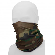 Multifunkční šátek/rouška nákrčník na motorku BRANDIT - WOODLAND MASKÁČ