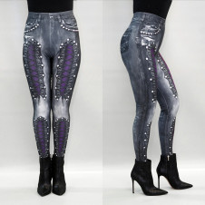 Legíny PURPLE CORSET JEANS - FAN-L12