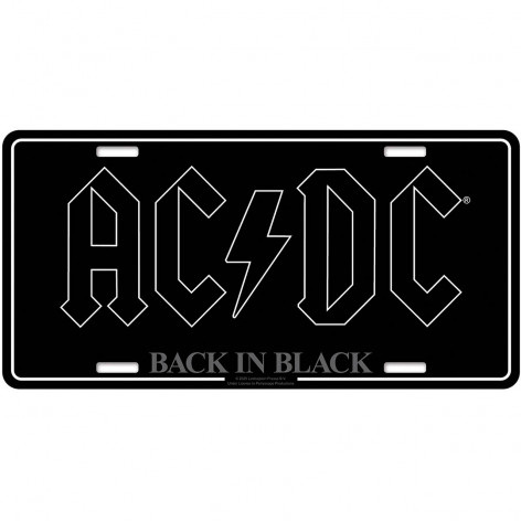 Značka na auto SPZ - AC/DC - Back In Black  