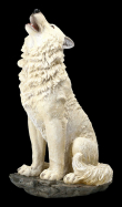 Velká soška vlk Sitting Ghost Wolf howls to the moon  