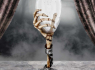 Skleniča pohár Dead skeleton hand  