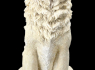 Velká soška vlk Sitting Ghost Wolf howls to the moon  
