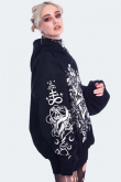 DÁMSKÁ MIKINA Floral Pentagram Printed Oversized Hoodie HLA4305  