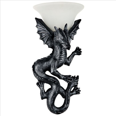 Nástěnná lampa s drakem Climbing Dragon - POŠKOZENÁ  