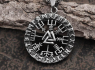 Přívěsek chirurgická ocel VIKING Triangle Valknut Compass  