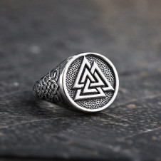 OCELOVÝ PRSTEN VIKING Celtic Knot Valknut