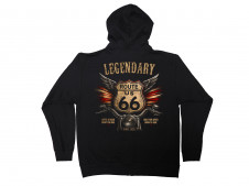 Motorkářská MIKINA se zipem ROUTE 66 ZIP