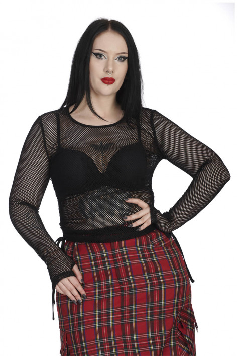 Dámský gothic TOP Black GROOVE ELEGY  
