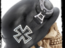 Lebka Iron Cross Biker Skull  