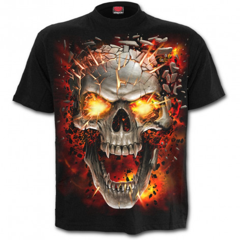 Metalové tričko Spiral Exploze lebky SKULL BLAST TR428600  