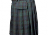 KILT PÁNSKÝ BLACK PISTOL Short Kilt Tartan Green-Blue  