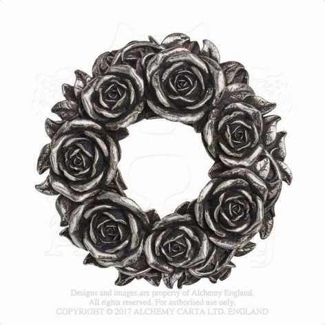 Věnec Alchemy Gothic Black Rose Wreath  