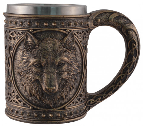 Půllitr korbel (500ml) s vlkem Bronze Wolf Tankard  
