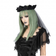 Gothic černý závoj Velvet crown  