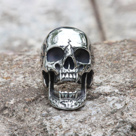 OCELOVÝ PRSTEN LEBKA ROARING SKULL  